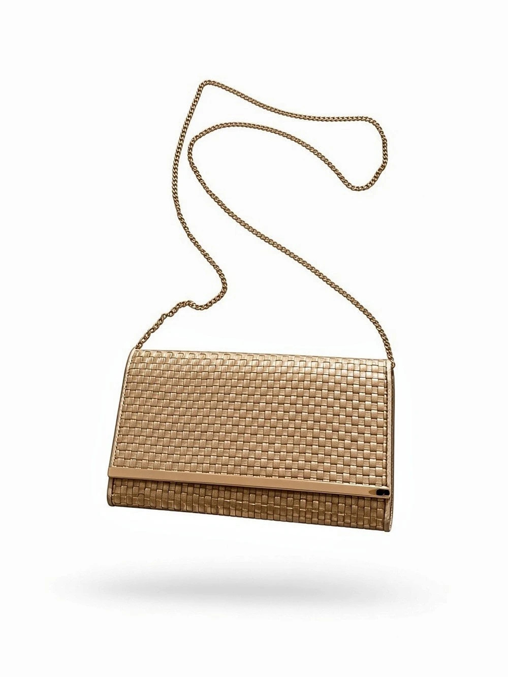 Nordstrom Woven Gold Chain Shoulder Bag Like New